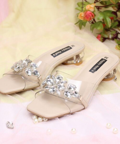 Transparent Rhinestone Sandal For All Season