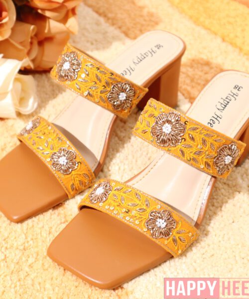 Two strap Karchupi work heel for women's - Happy Heel's