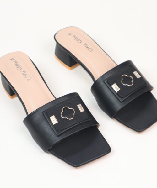 Women's Peep Toe Square Buckle Sandals