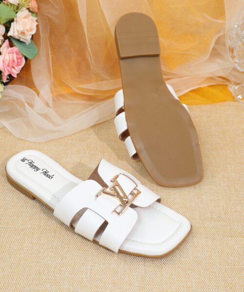 Designer Buckle Flat Slides-HH330