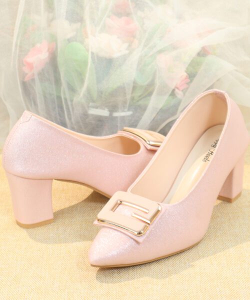 Block Heel Court Shoes-HH331