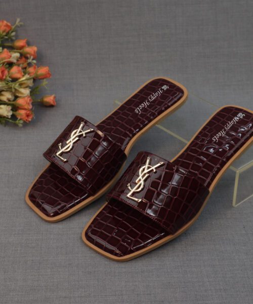 Elegant Croc Finish Slides-HH335