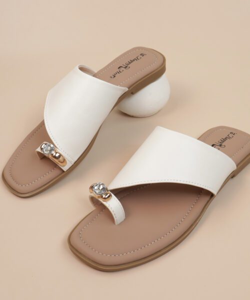 Elegant Wide-Band Toe-Loop Flat Sandal-HH366