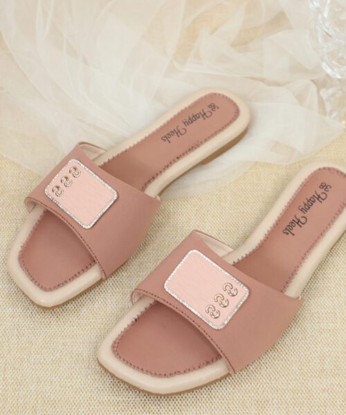 Supper Soft Square Toe Flat Slide-HH