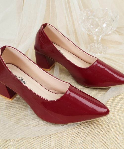 Pointed Toe Block Heel Pump- HH-318
