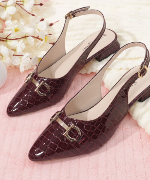 Crocodile Slingback Sandals-HH354
