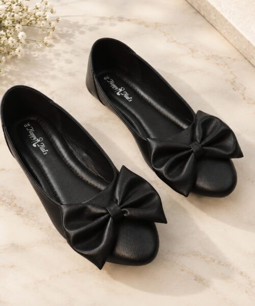 Elegant Bow Flat Pumps-Happy Heels